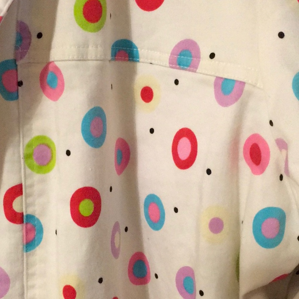 Patrick Christopher Jean Jacket.Ecru Base Multi C… - image 3